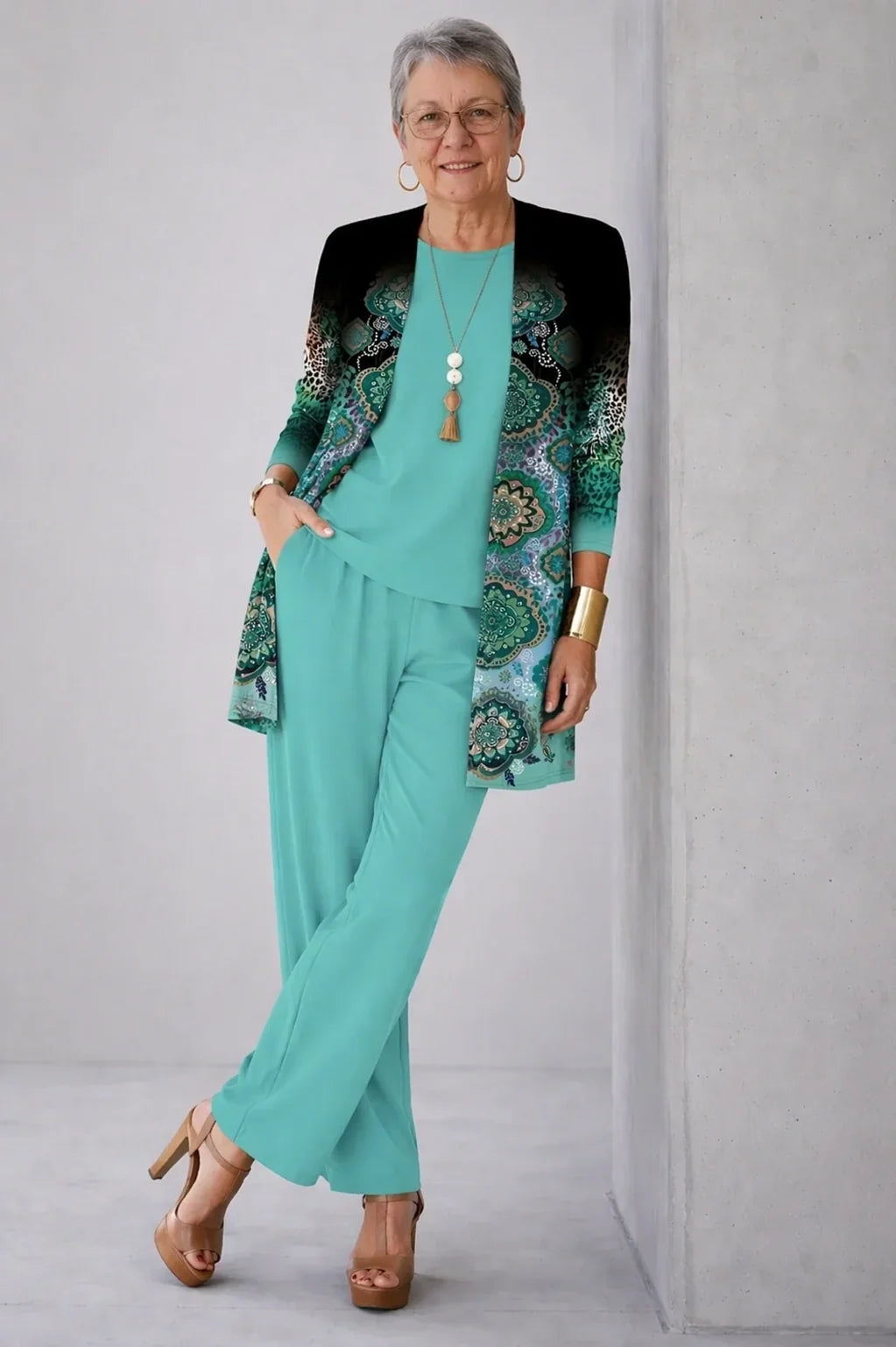 Cassidy | Turquoise Mandala Three-Piece Set
