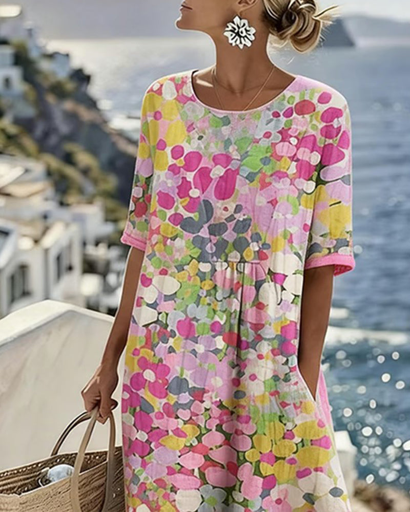 Elena | Floral Summer Midi Dress