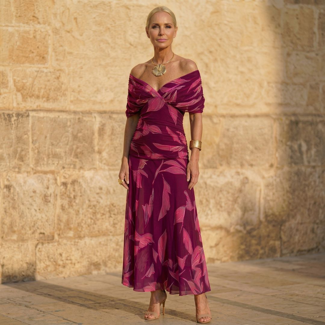 Celeste | Leaf Print Dress
