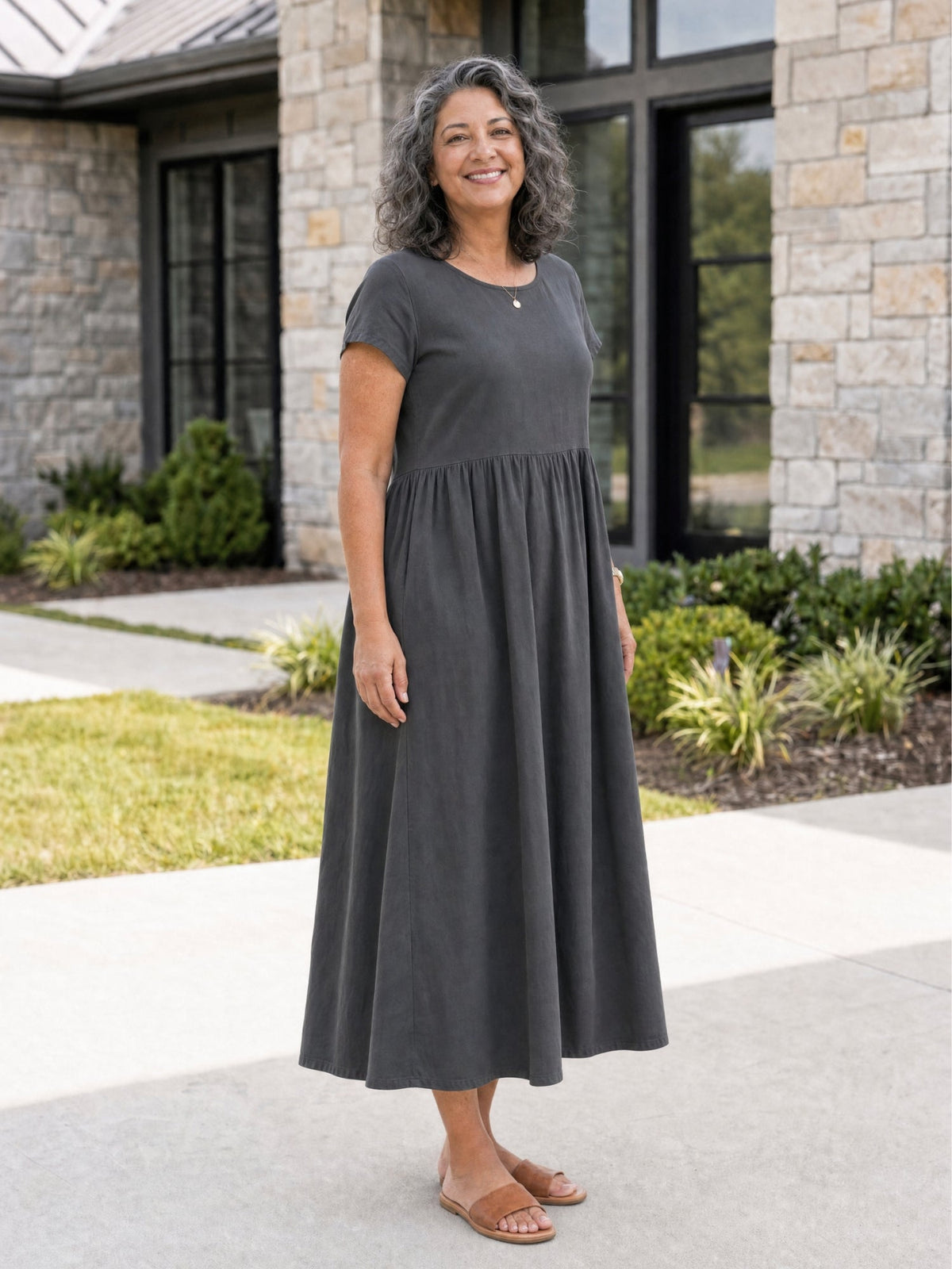 The Relaxed Midi Dress with Pockets