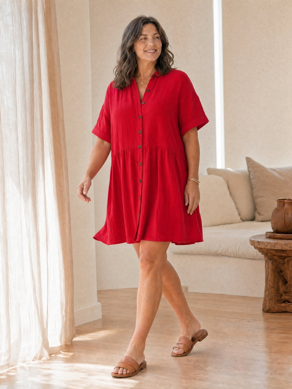 The Relaxed Cotton Shirt Dress