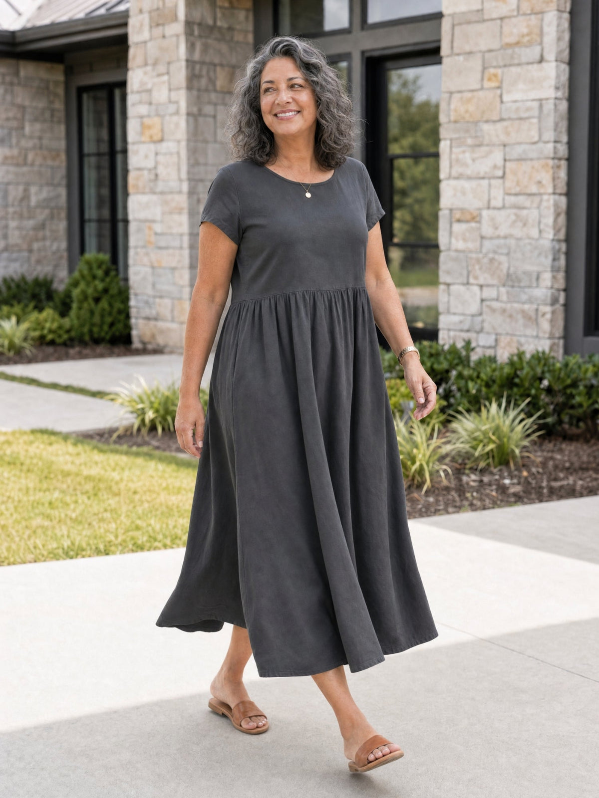 The Relaxed Midi Dress with Pockets