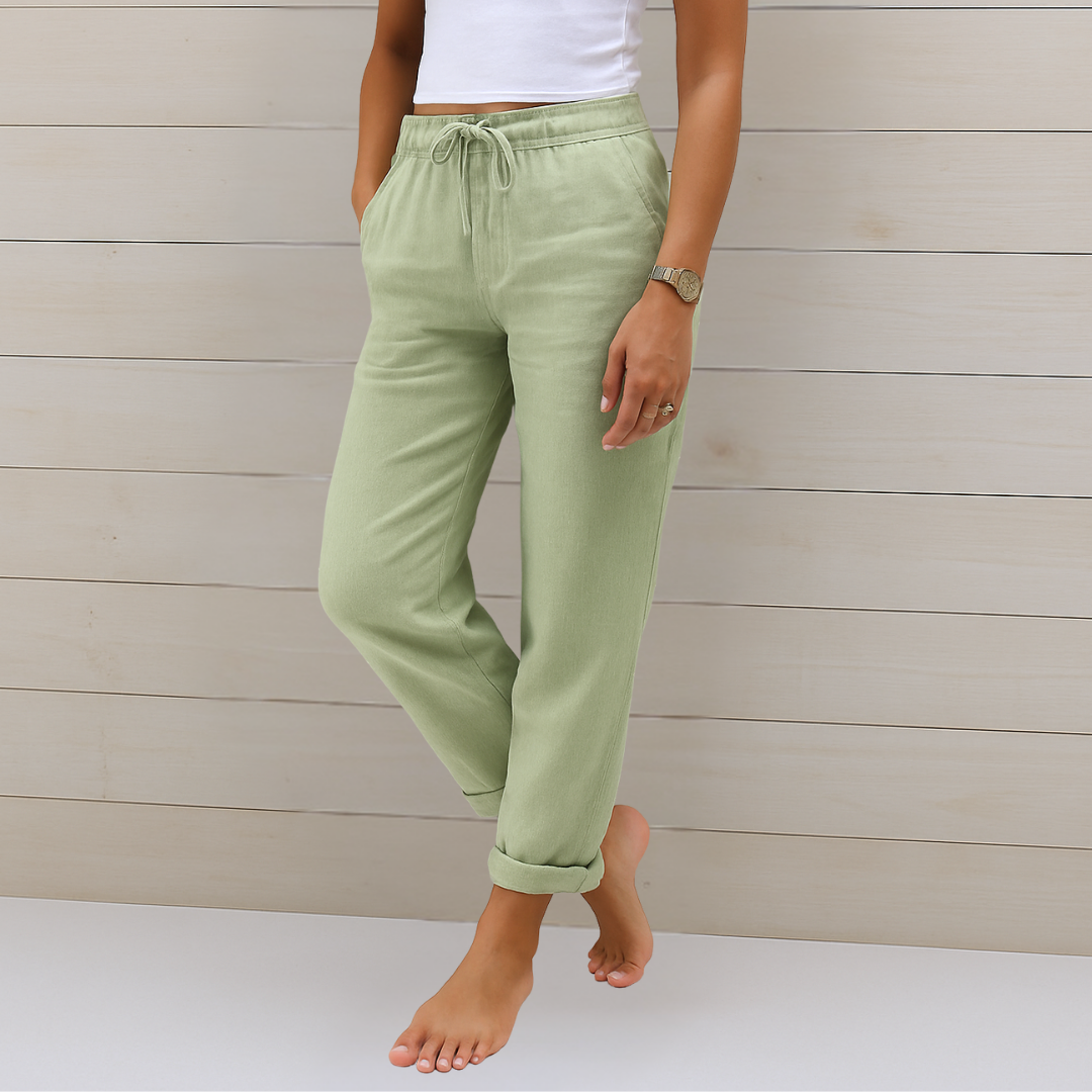 Maylora | Relaxed Linen Drawstring Trousers