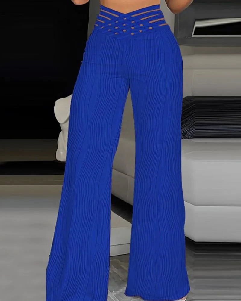 Margot | High Waisted Crisscross Trousers