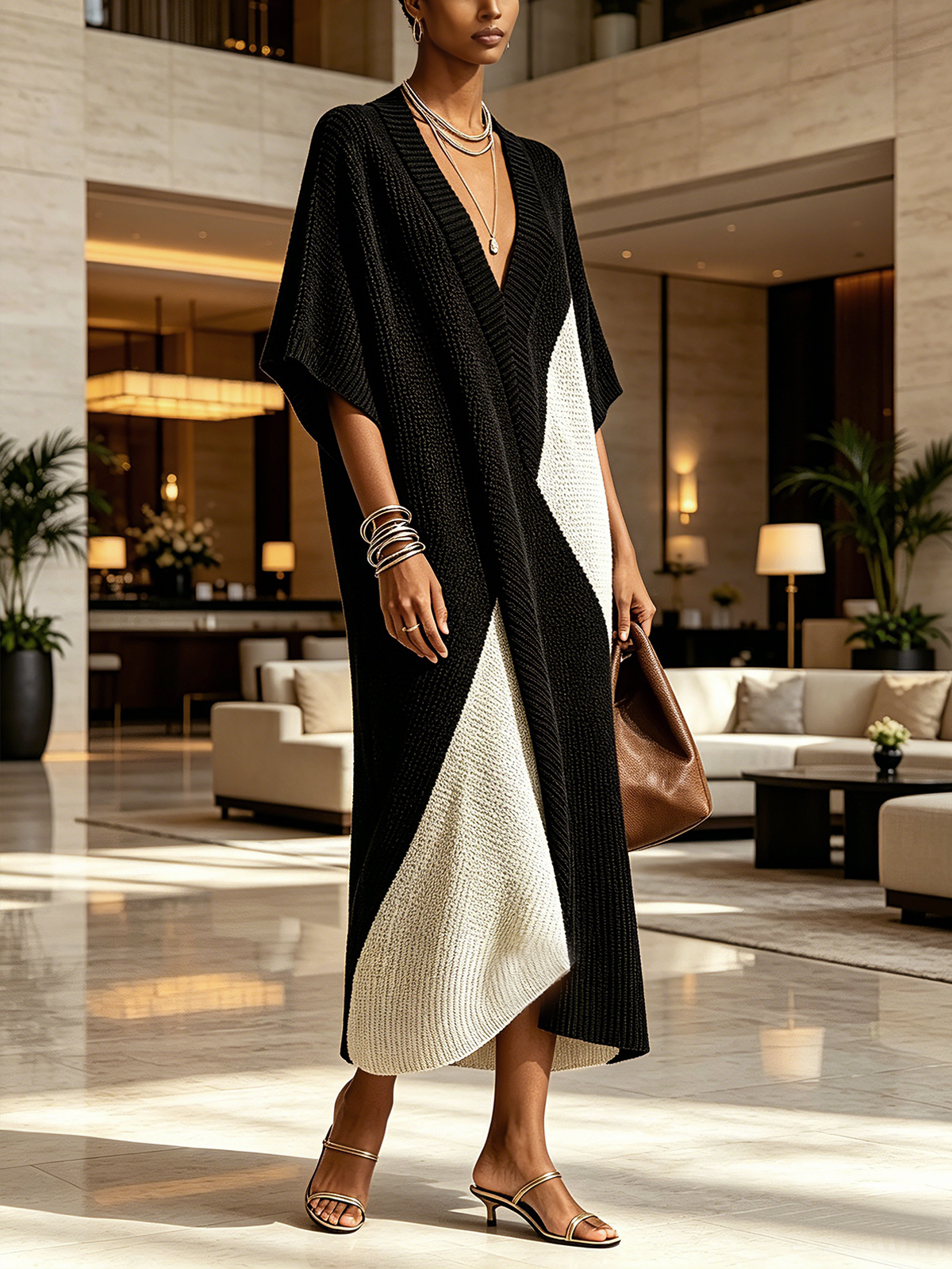 Vera | Dress in Ebony and Ivory