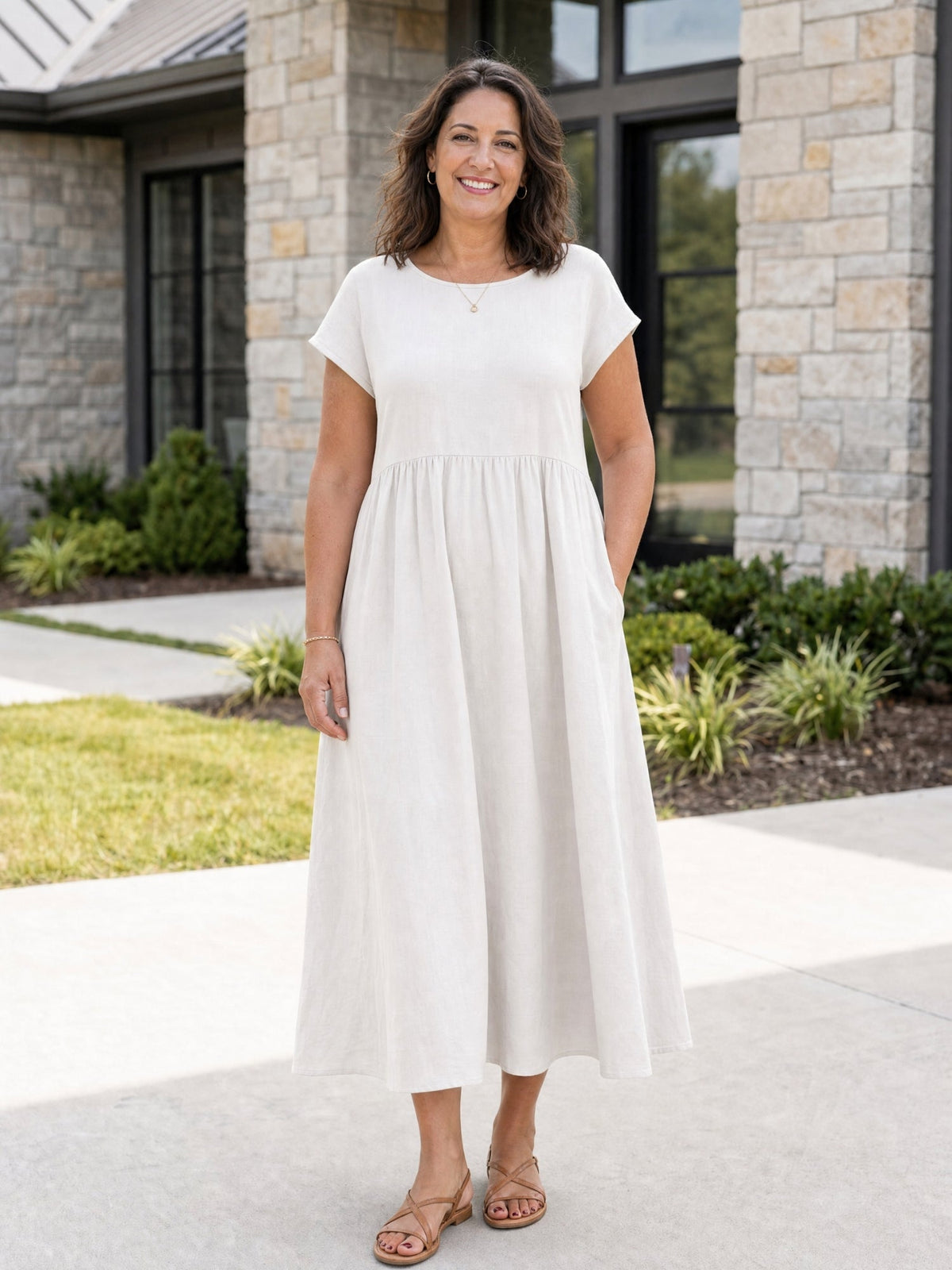 The Relaxed Midi Dress with Pockets