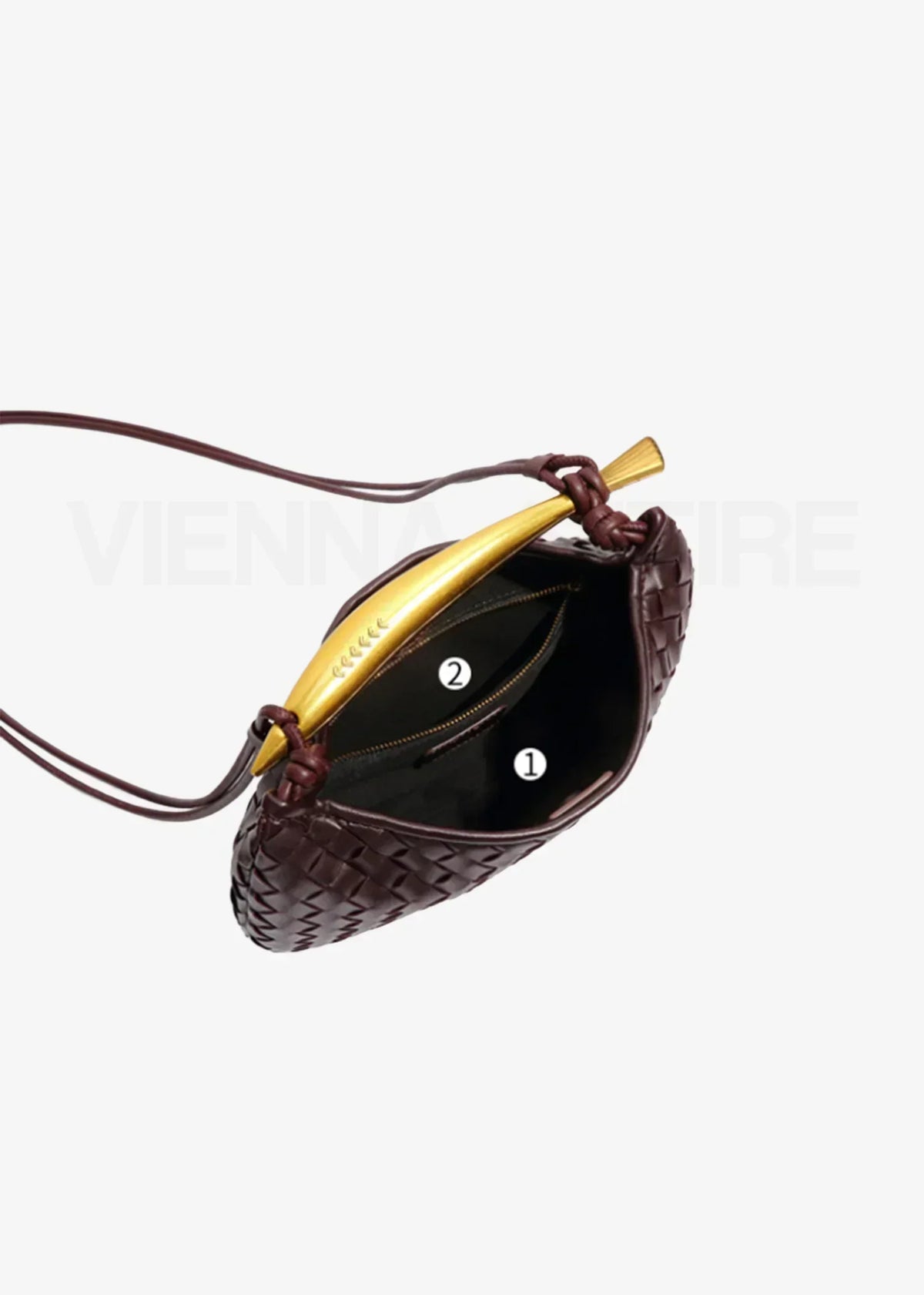 Alessandra | Woven Bag with Gold Handle
