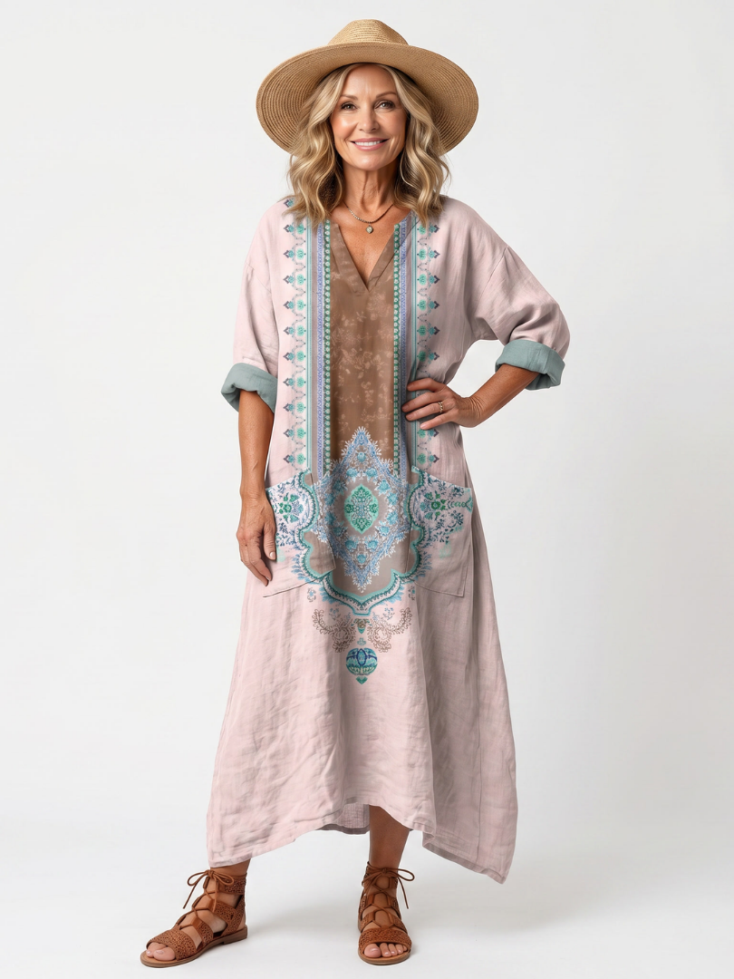 Kennedy | Designer Panel Relaxed Pocket Midi Dress
