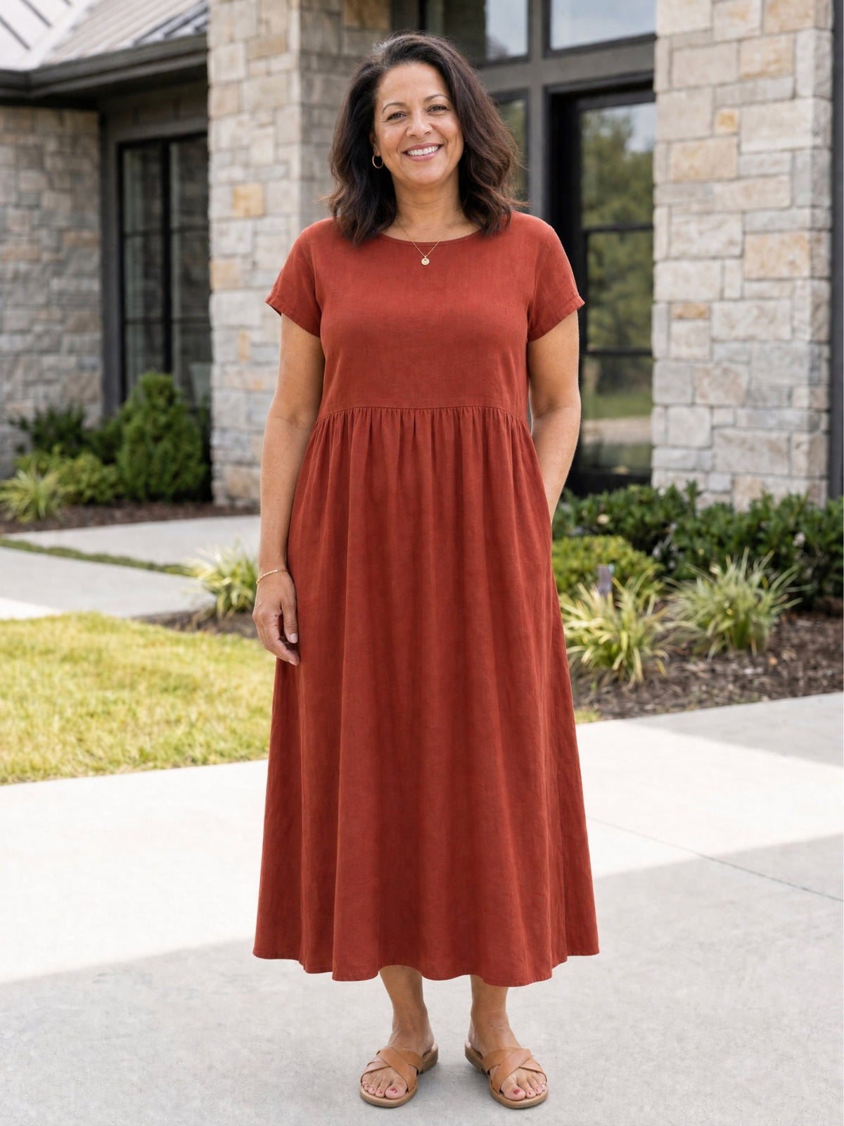 The Relaxed Midi Dress with Pockets
