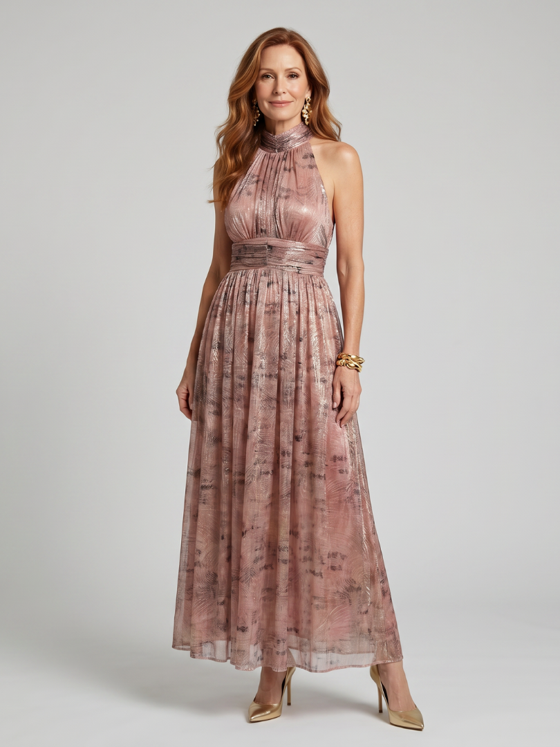 Imogen | Textured Sleeveless Midi Dress