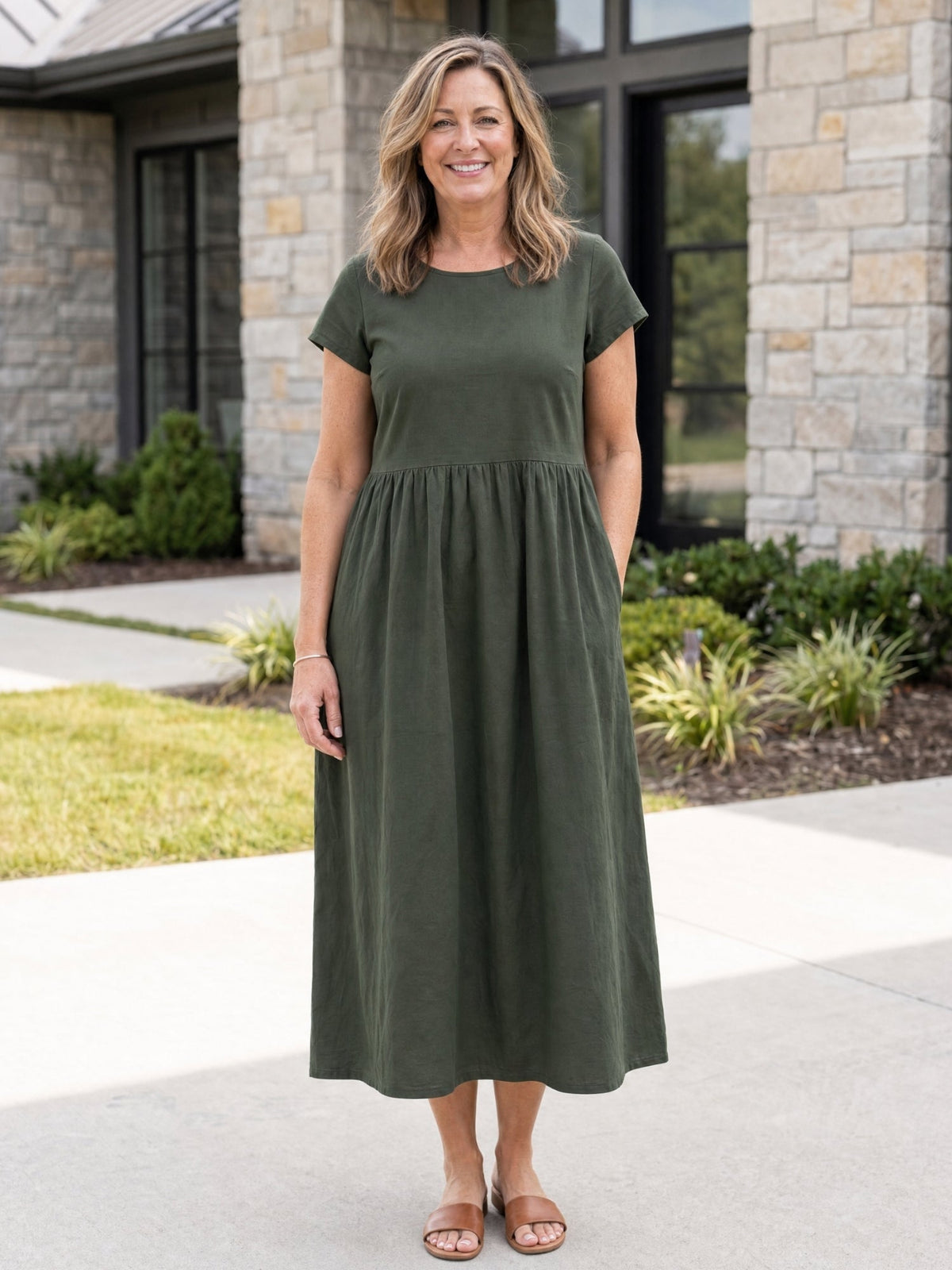 The Relaxed Midi Dress with Pockets