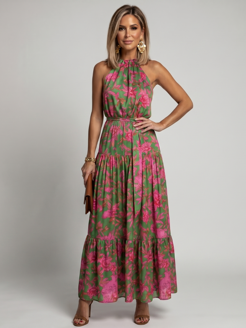 Rowen | Halter Neck Midi Dress