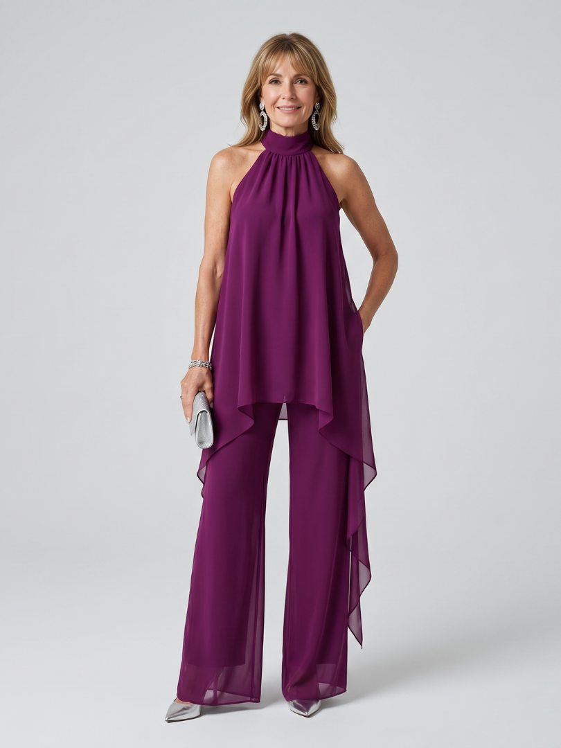 Bearim | Asymmetric Halter Tunic Set