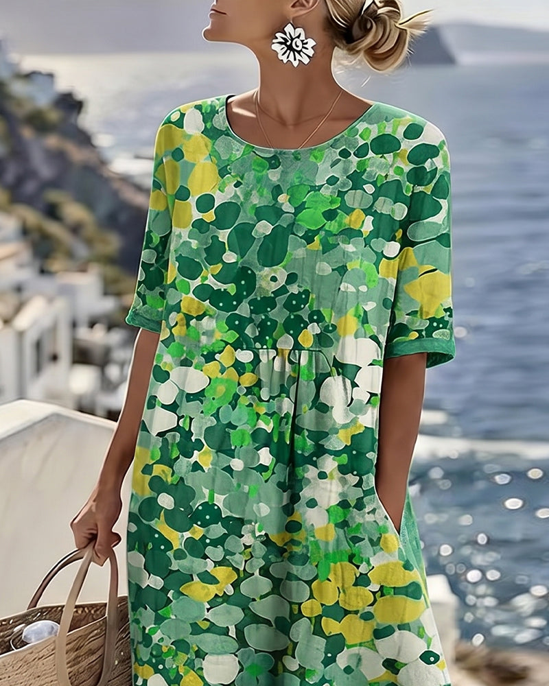 Elena | Floral Summer Midi Dress