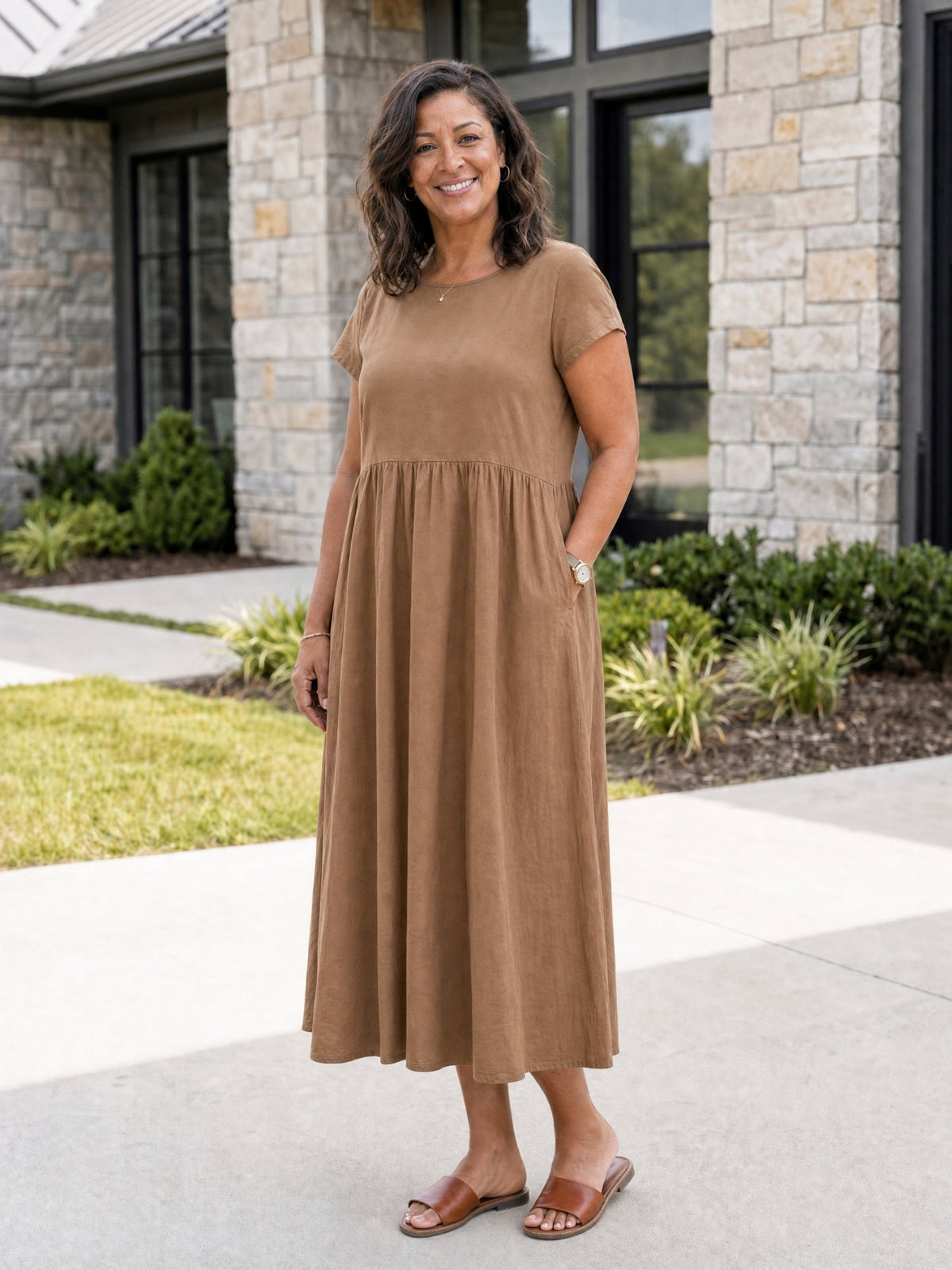 The Relaxed Midi Dress with Pockets