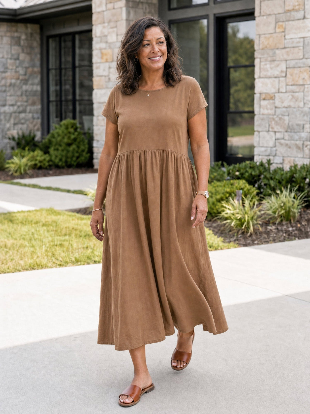 The Relaxed Midi Dress with Pockets