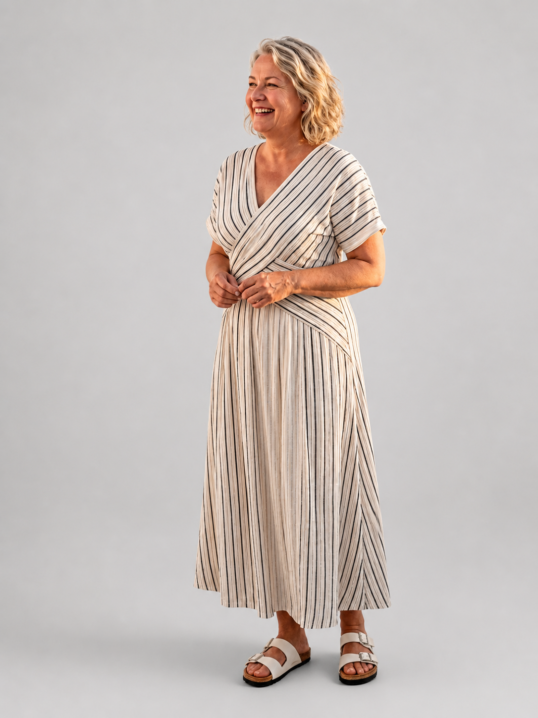Sophia | Abito midi in stile avvolgente