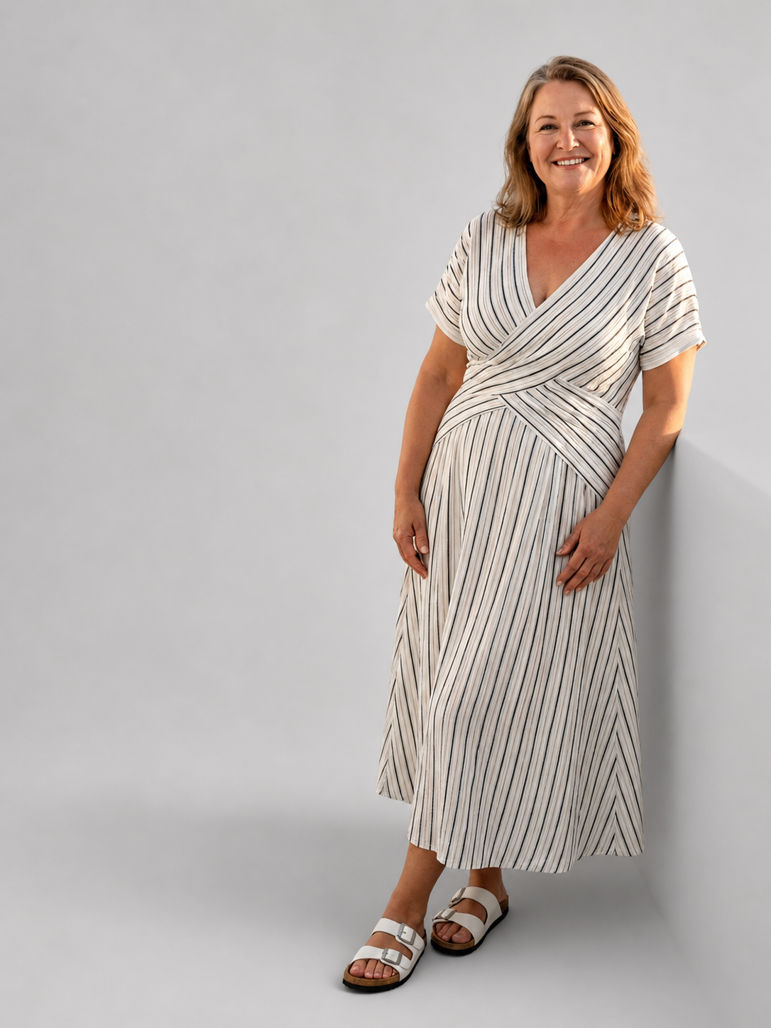 Sophia | Abito midi in stile avvolgente