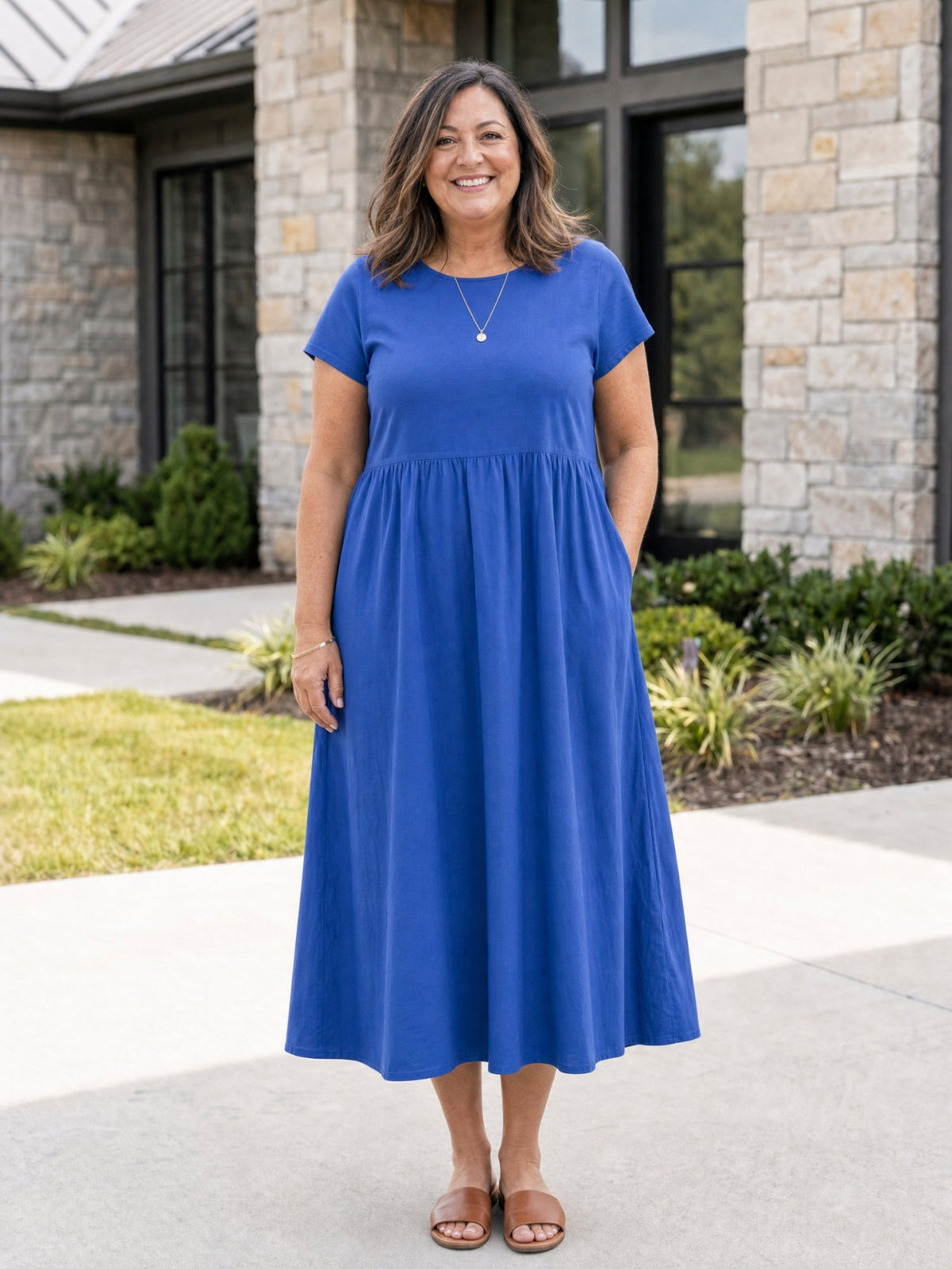 The Relaxed Midi Dress with Pockets