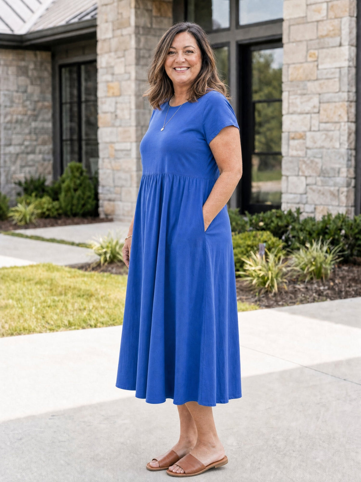 The Relaxed Midi Dress with Pockets