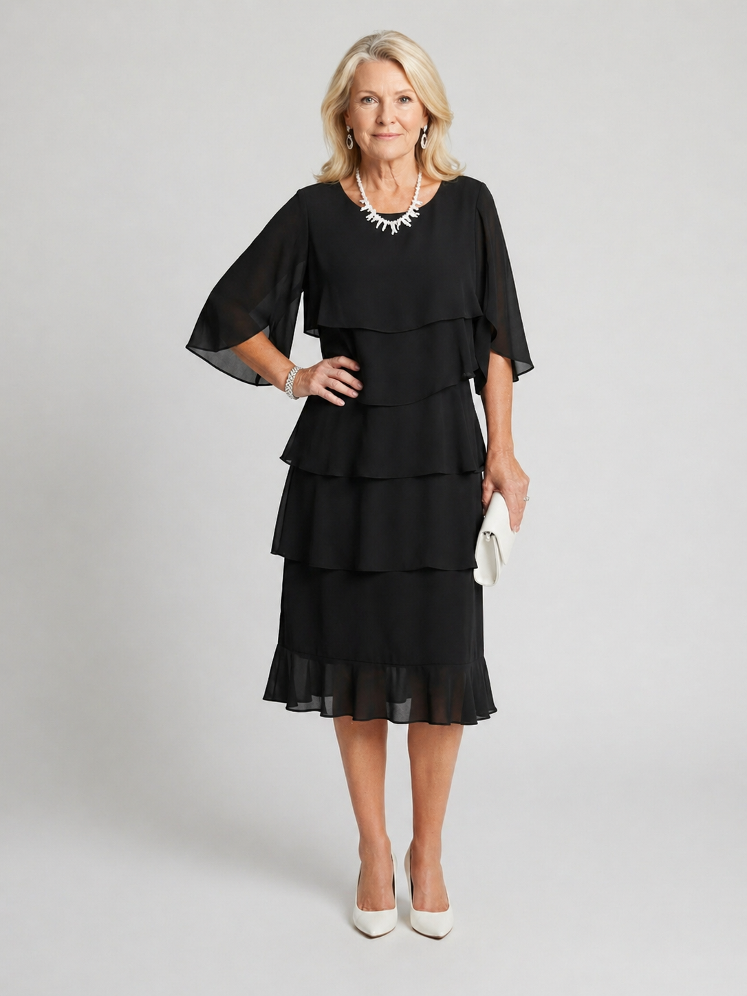 Coralie | Layered Midi Dress