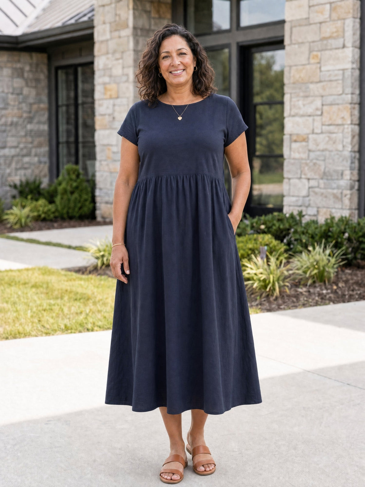 The Relaxed Midi Dress with Pockets