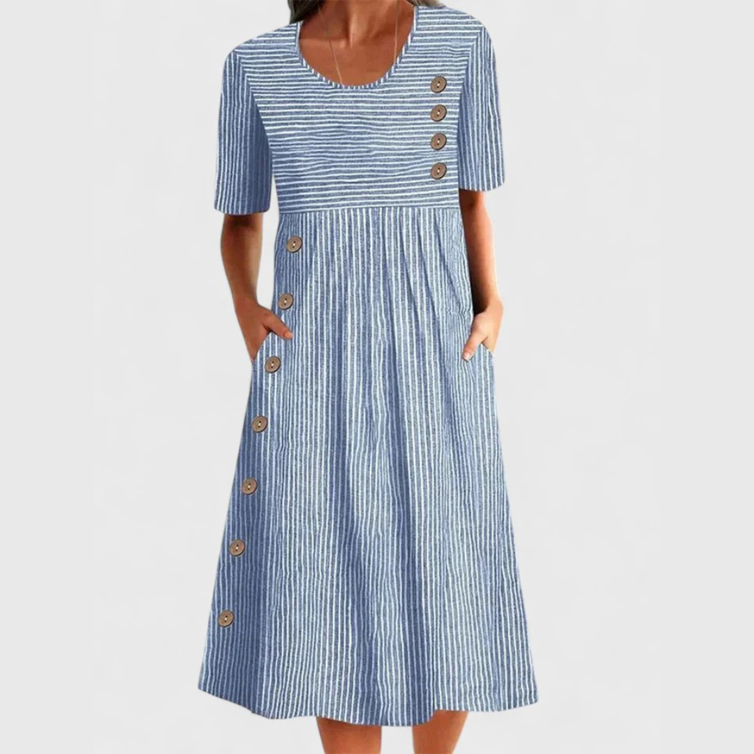 Josephine | Striped Midi Dress