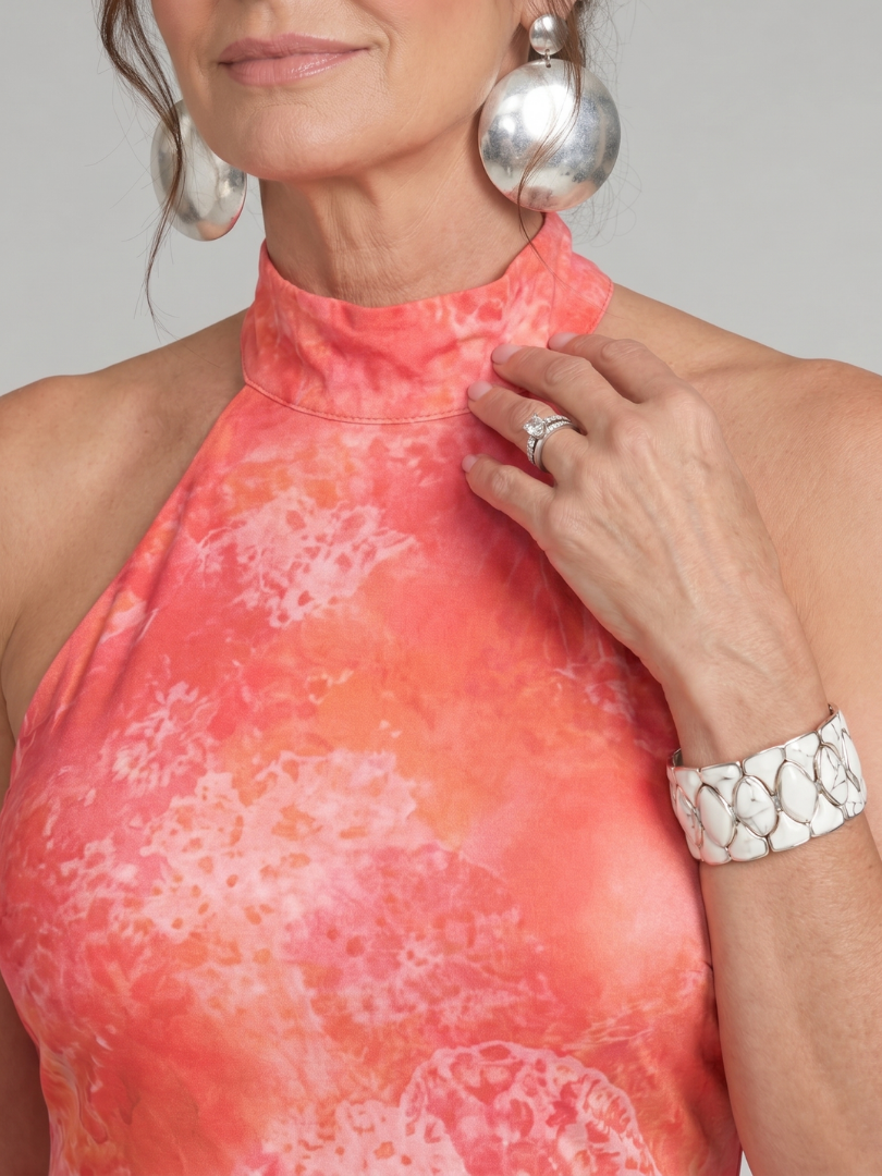 Marisol | Printed Halter Maxi Dress