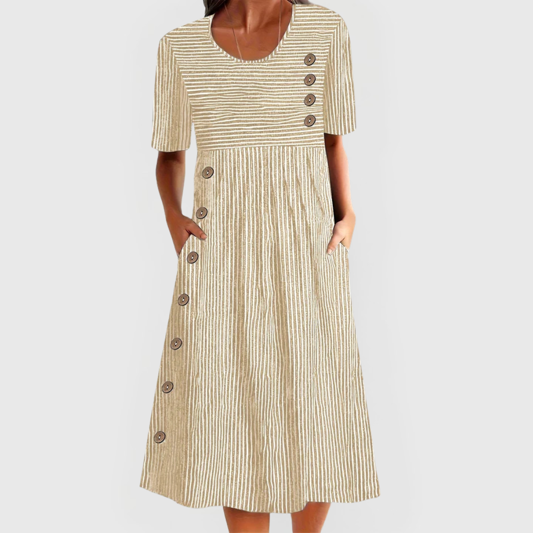 Josephine | Striped Midi Dress