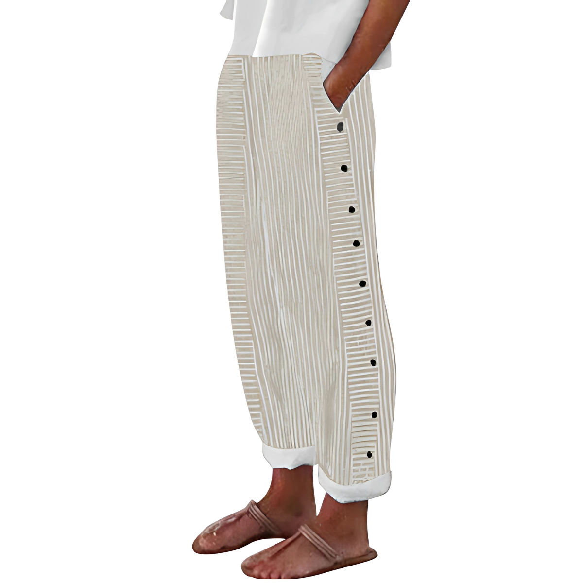 Dagny | Striped Summer Trousers