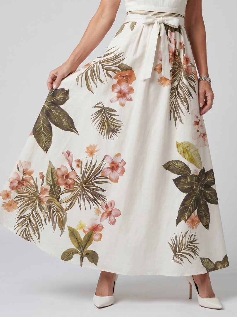 Prato | Botanical Panel Halter Maxi Dress