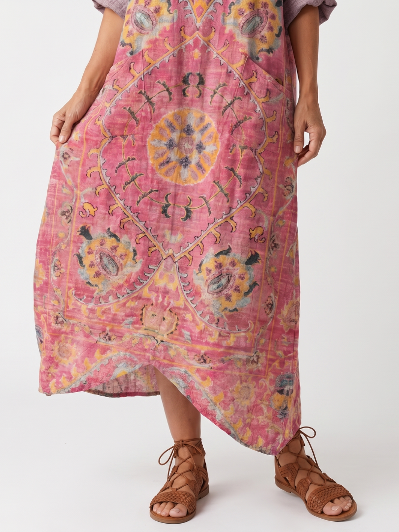 Taylor | Abstract Print Relaxed Pocket Midi Dress
