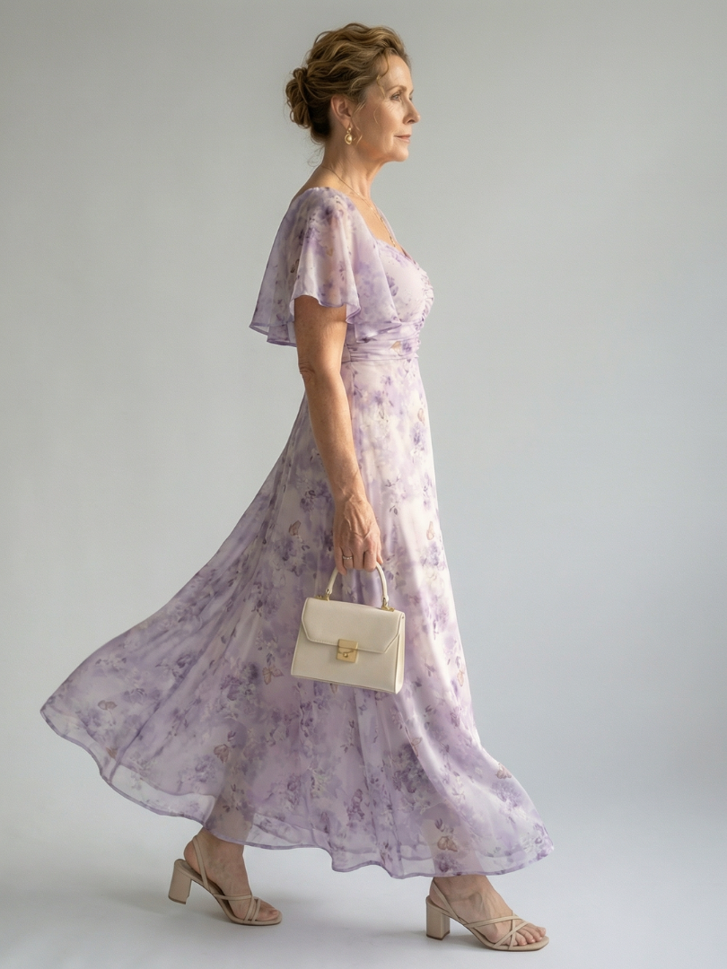 Vaelis | Puff Sleeve Midi Dress