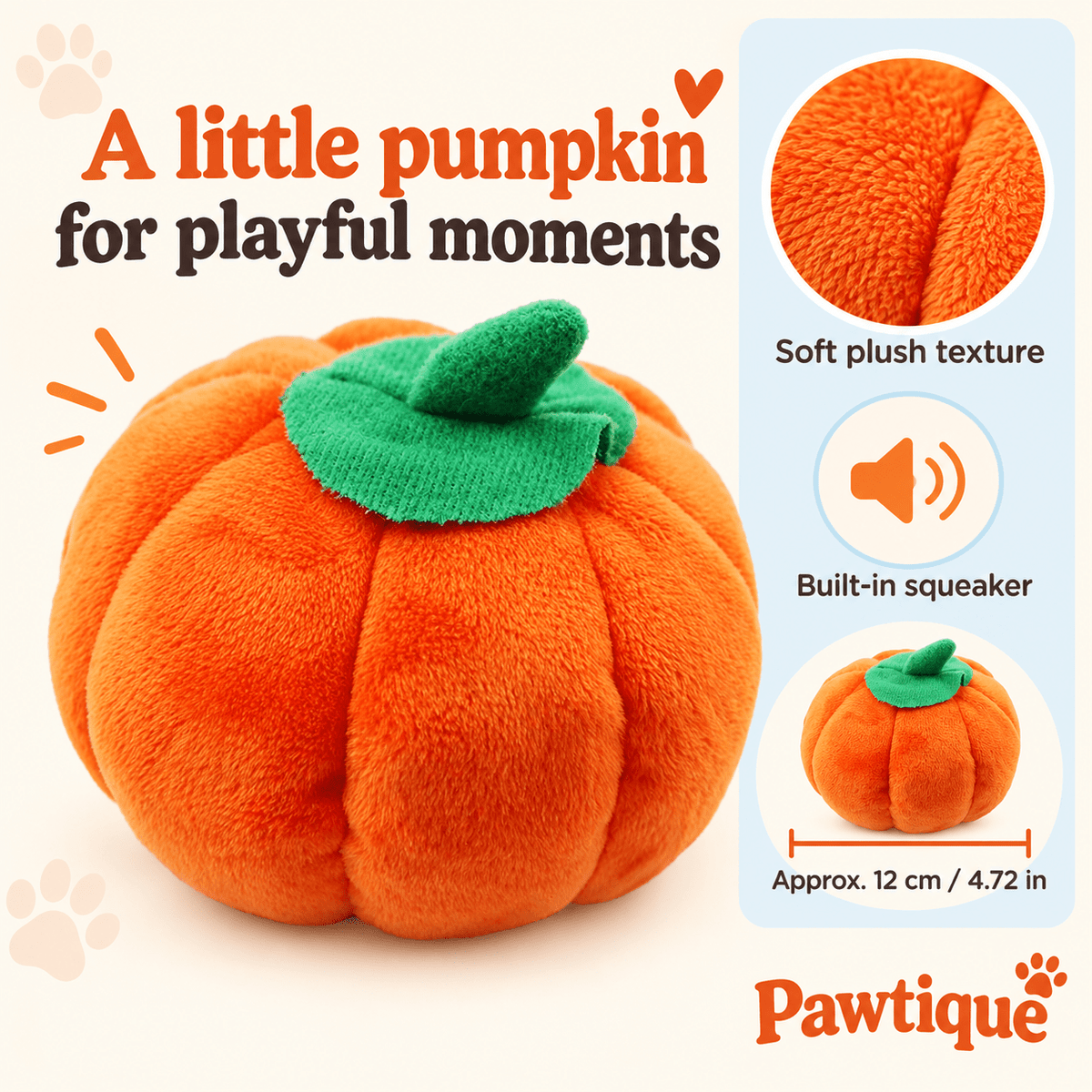 Pumpkin Plush Pet Toys
