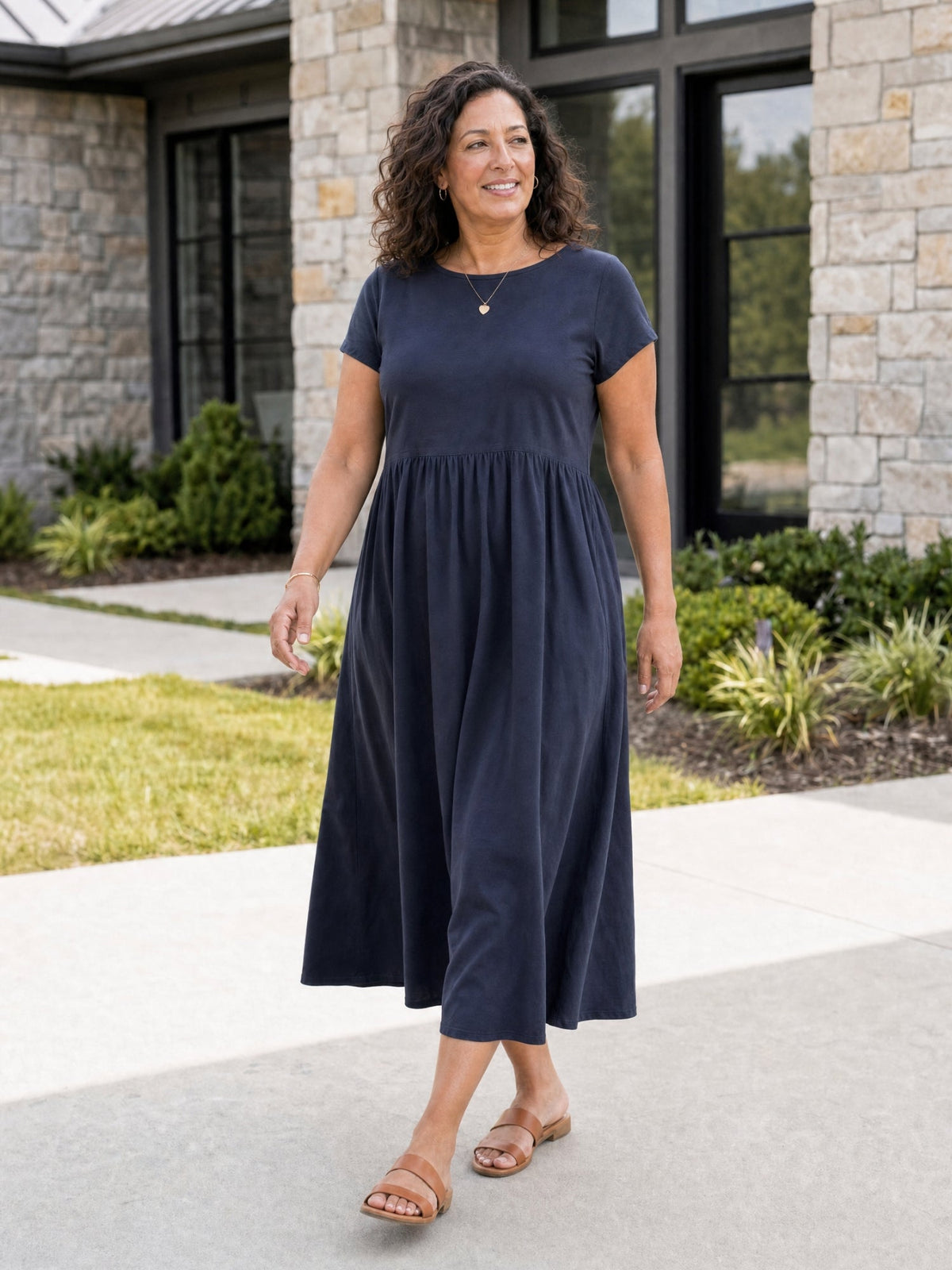 The Relaxed Midi Dress with Pockets