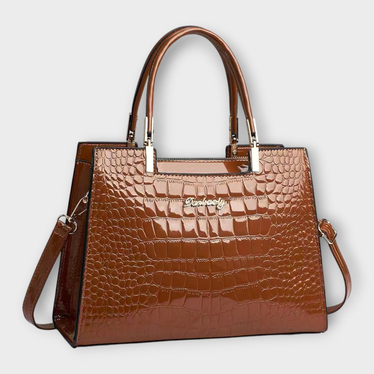 Erain | Croc-Effect Glossy Bag