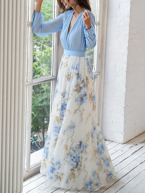 Abigail | Floral Chiffon Maxi Dress