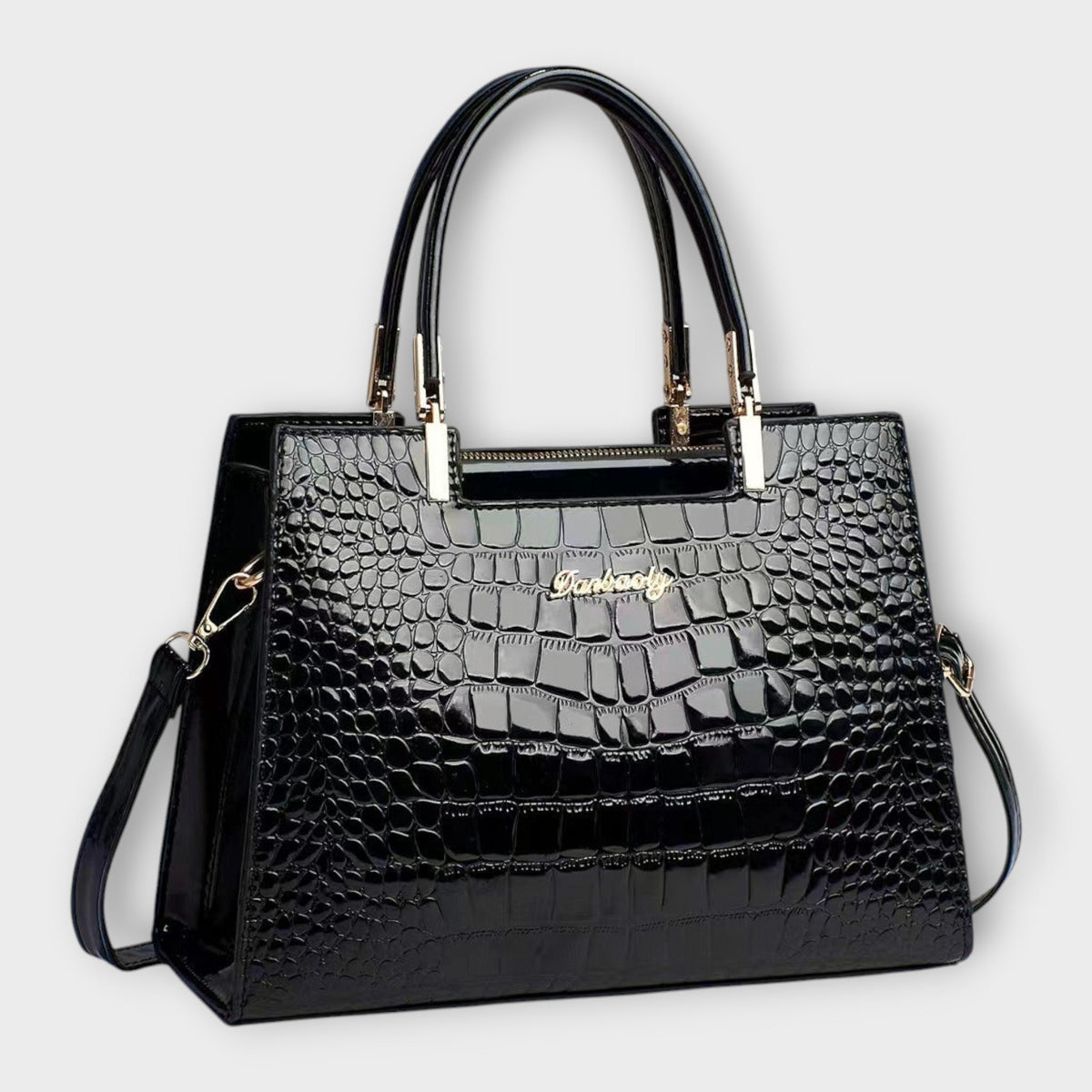 Erain | Croc-Effect Glossy Bag