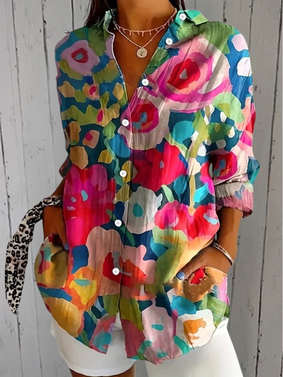 Deliane | Artistic Button Blouse