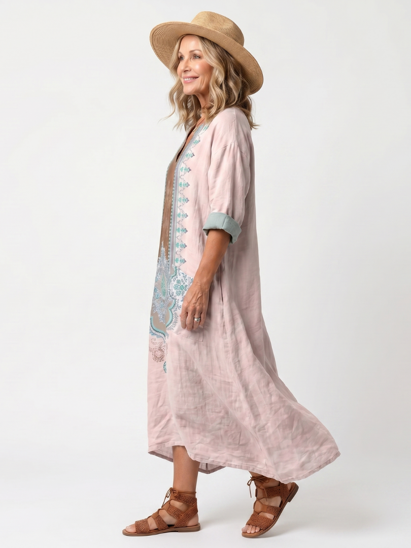 Kennedy | Designer Panel Relaxed Pocket Midi Dress