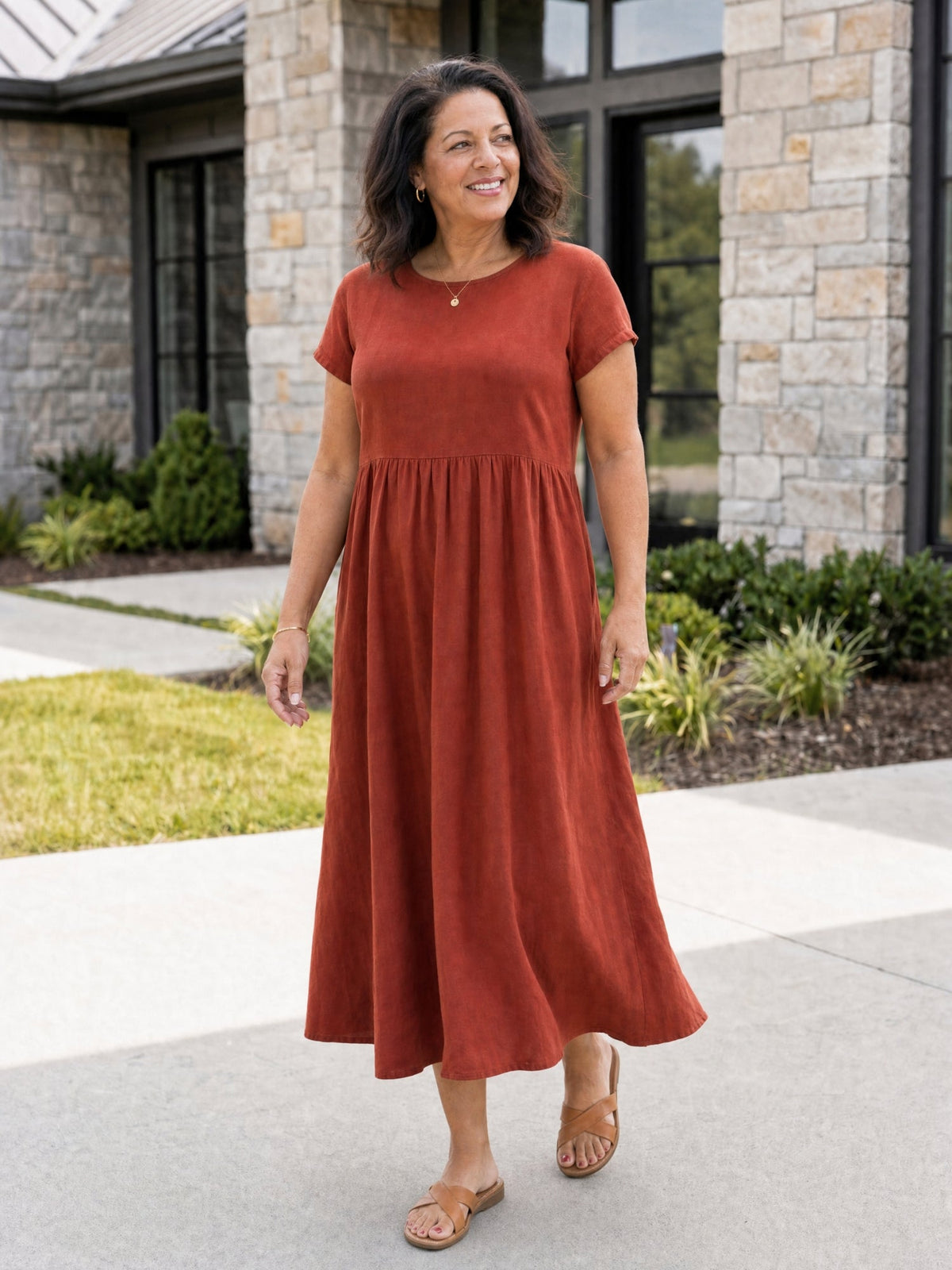 The Relaxed Midi Dress with Pockets