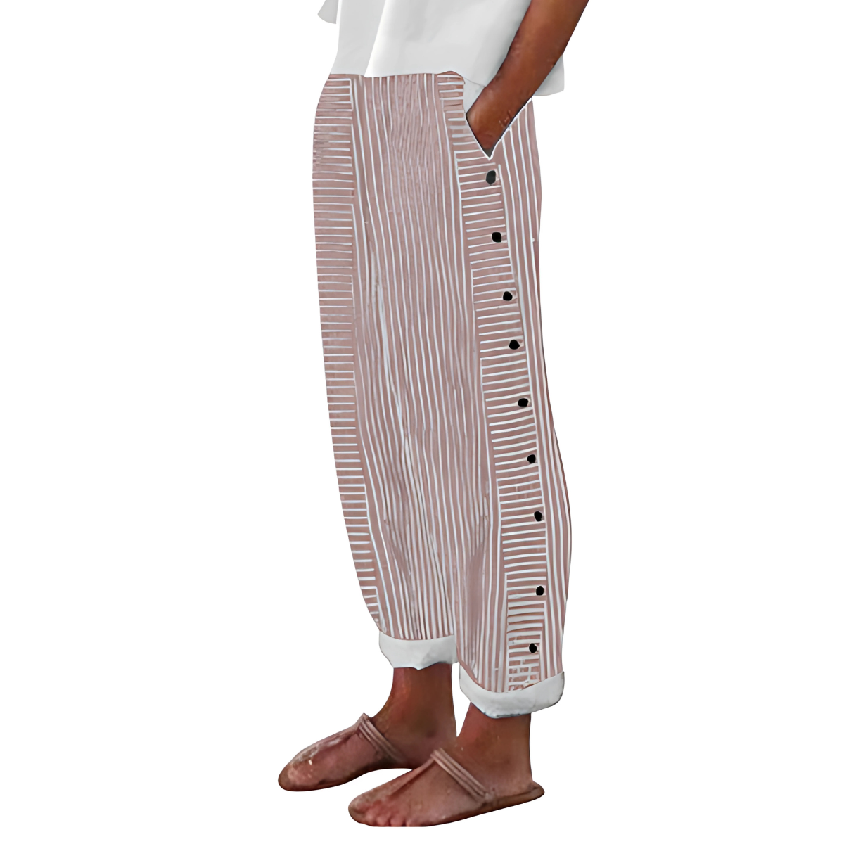 Dagny | Striped Summer Trousers