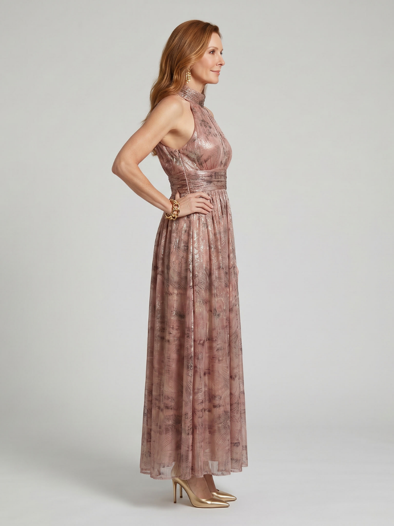 Imogen | Textured Sleeveless Midi Dress