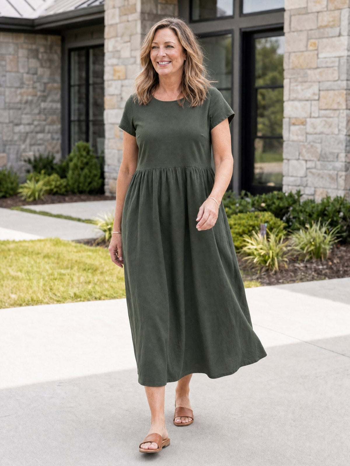 The Relaxed Midi Dress with Pockets