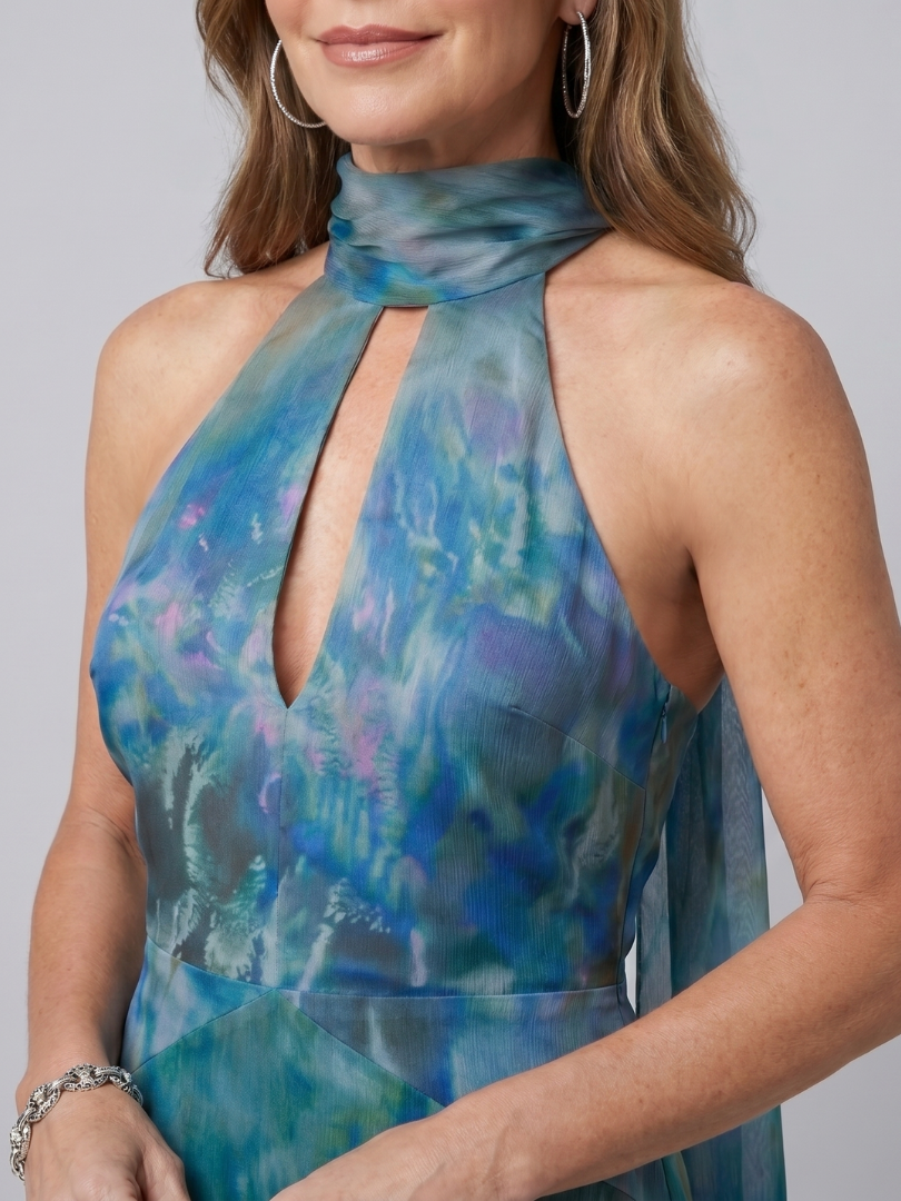 Juniper | Sleeveless Halter Maxi Dress