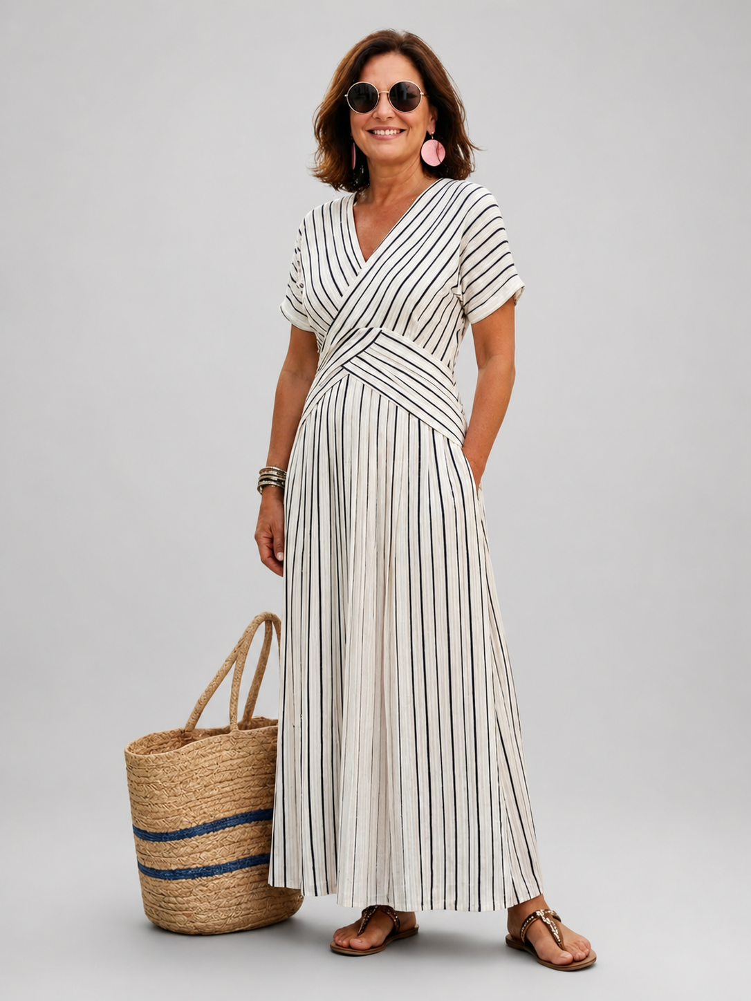 Sophia | Abito midi in stile avvolgente