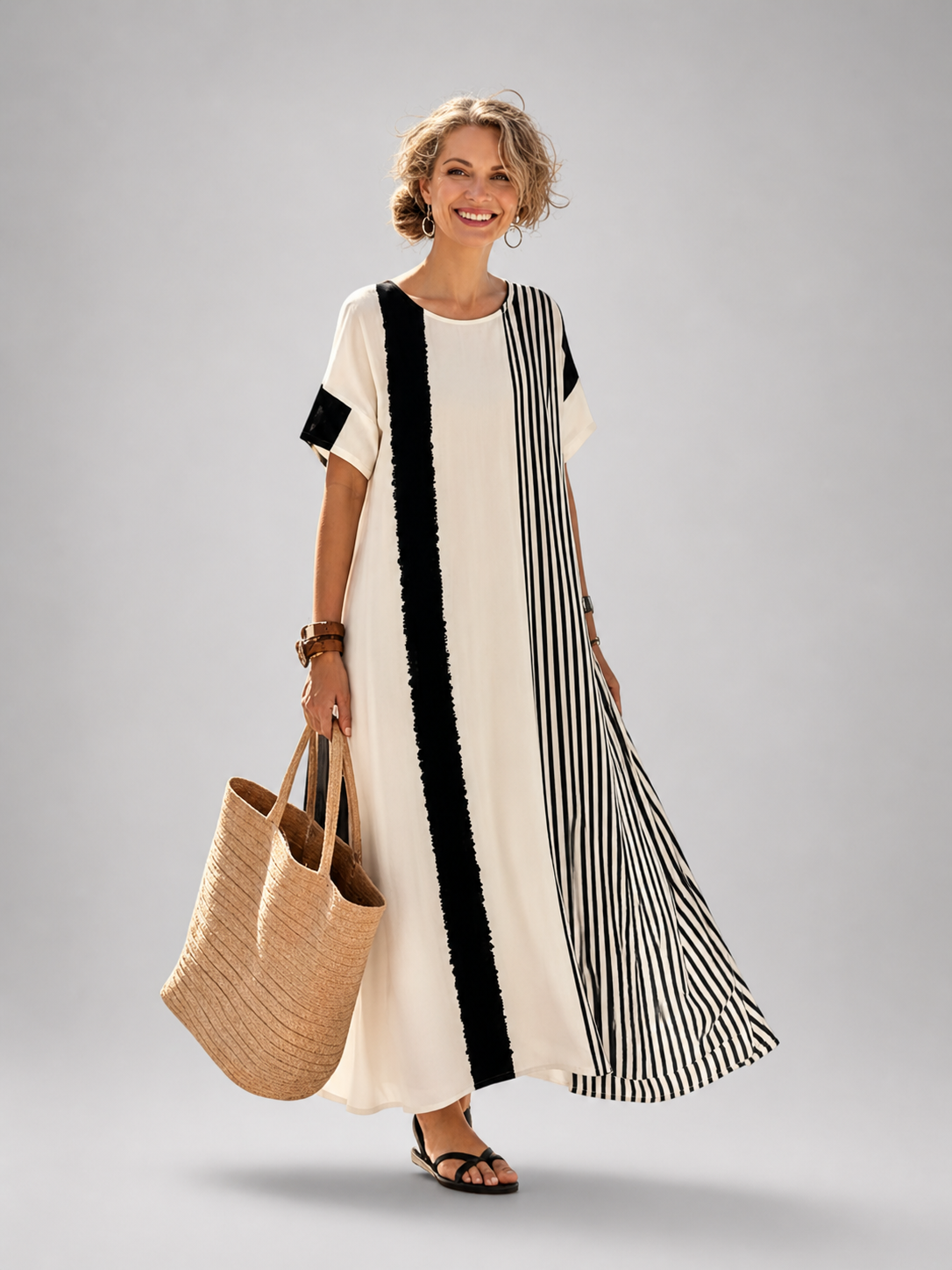 Svenja | Abito Maxy a Righe