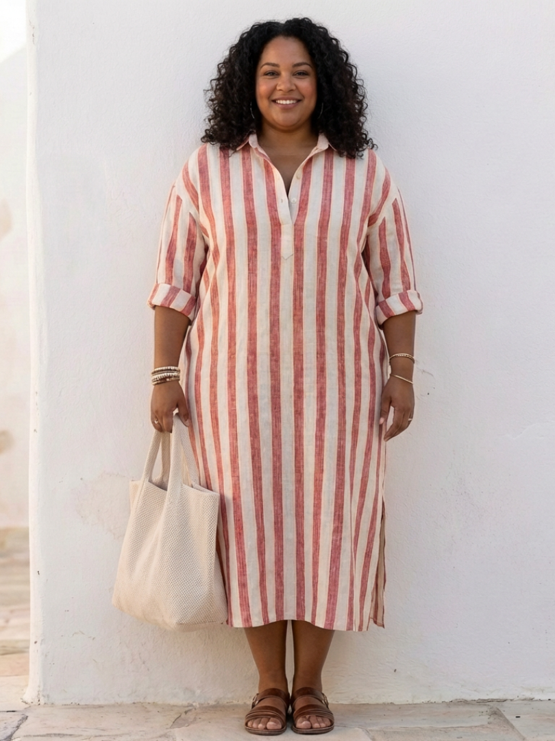 Alina | Vestito midi a righe