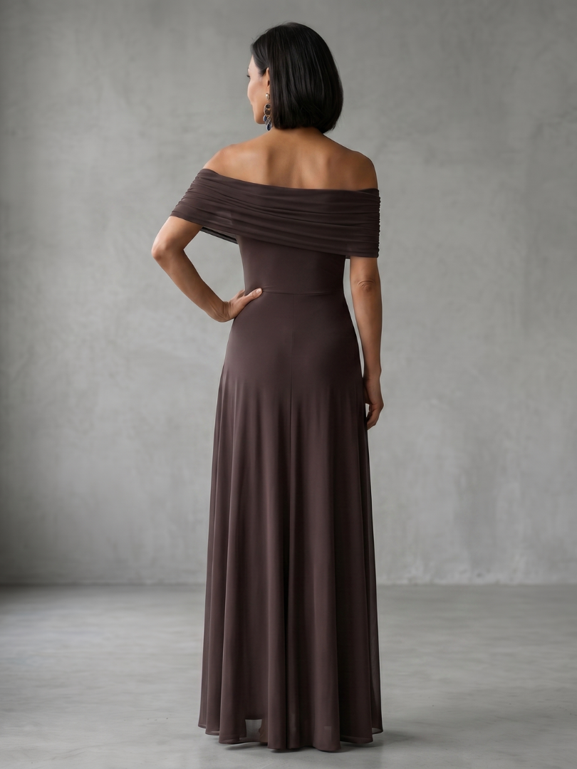 Giugno | Draped Off-Shoulder Midi Dress
