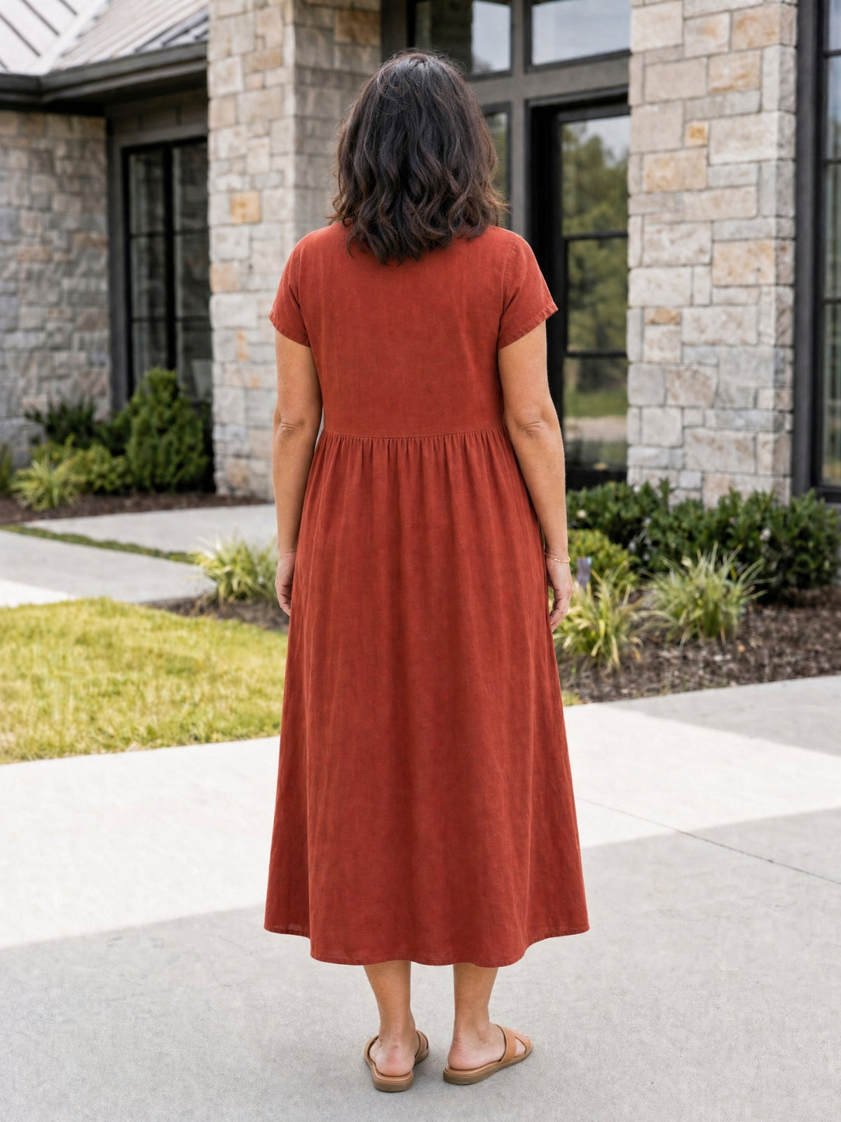 The Relaxed Midi Dress with Pockets